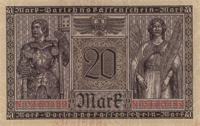 20 Mark Serie N ro 55 1918